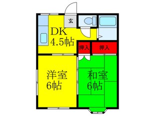 サブ・ハウス白木原の物件間取画像